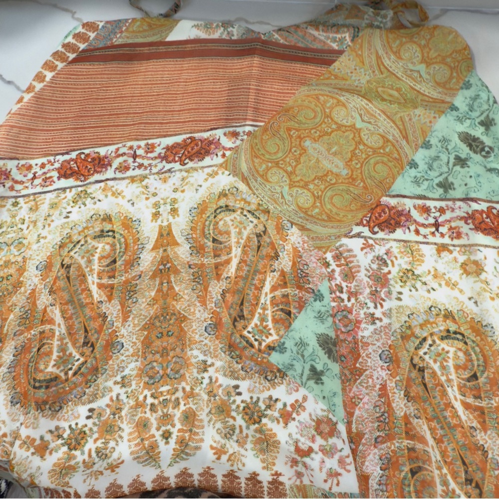 City Chic Dress‎ Womens Size XS/14 Printed Paisley Handkerchief Hem Sleeveless - Picture 10 of 12